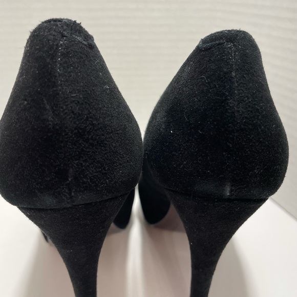 Steve Madden Russh Black Suede Platforn Heels - Picture 5 of 9